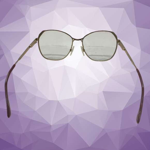 Vtg 80's Marchon Marcolin Fantasy Eyeglass Frames Only Purple & Gold Enamel 7033 - Picture 6 of 11